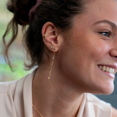 Gouden en zilveren oorbellen, oorringen en oorhangers