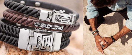 Stijlvolle Buddha to leren armbanden voor heren en dames