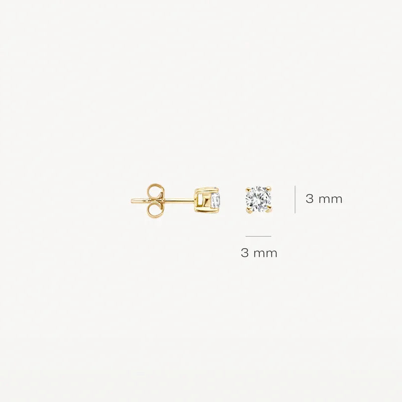 Blush oorknoppen 7128YZI - Oorsieraden