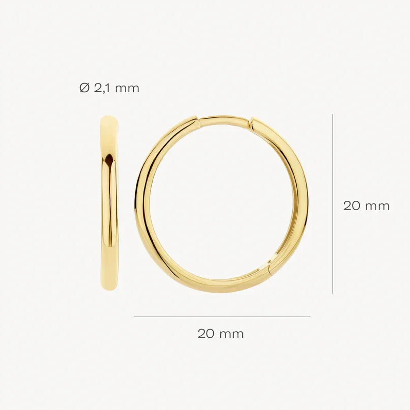 Blush oorringen 7274YGO - Oorsieraden