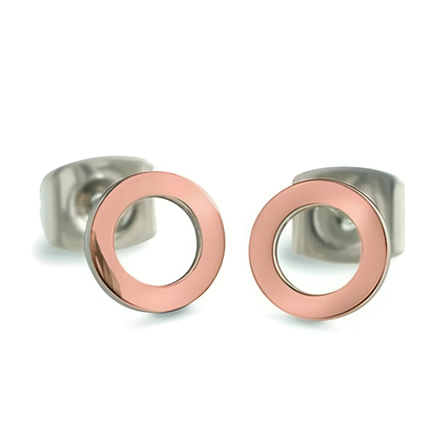 Prachtige rosé kleurige boccia oorbellen 05023-03 in titanium