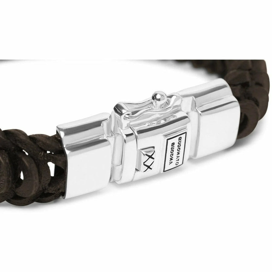 Zilveren Buddha to Buddha armband 122BR met gevlochten design en sluiting