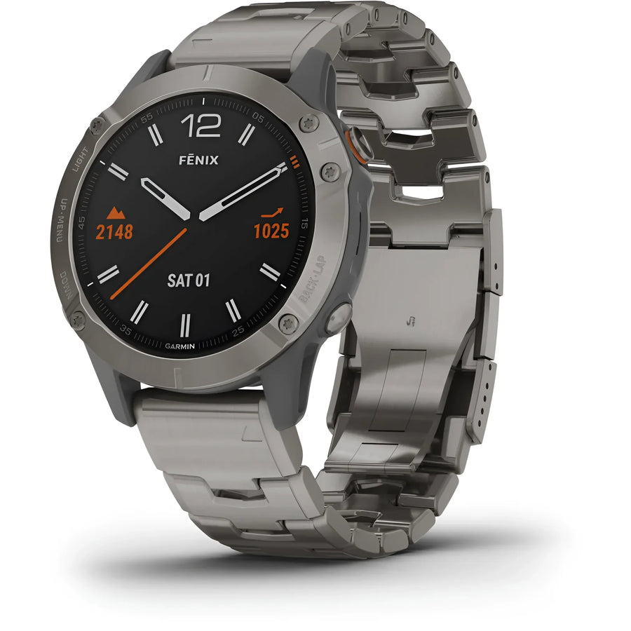 Zwarte Garmin fenix 6 pro smartwatch met Garmin Pay en Connect IQ store