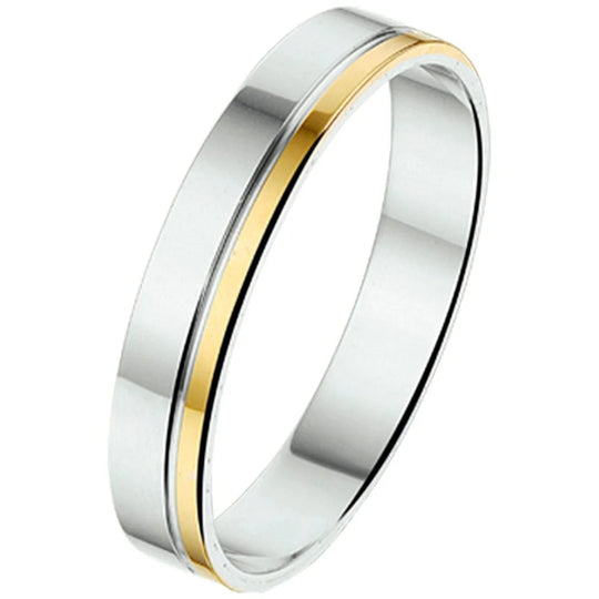 Goud met zilveren ring
