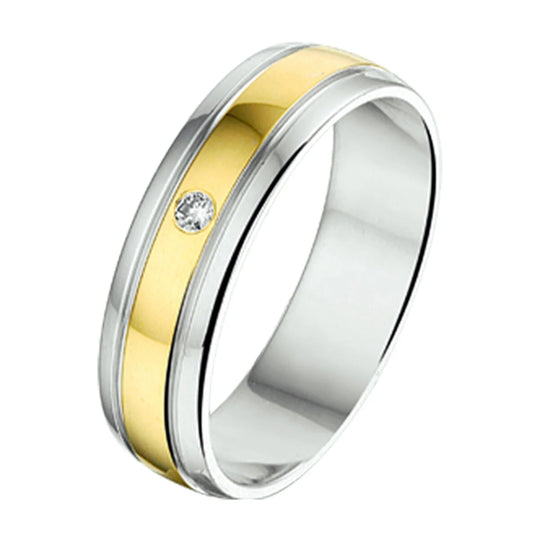 Goud met zilveren ring 5600234