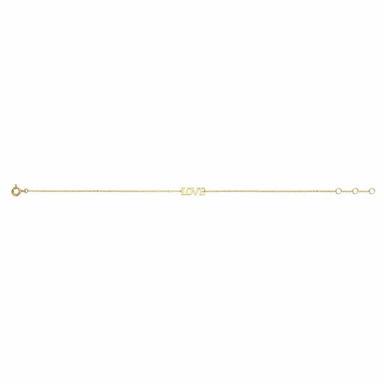 Gouden armband 13x5mm Love 16,5+1+1cm