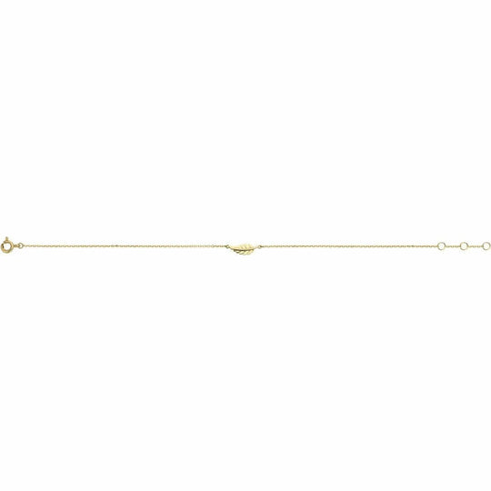 Gouden armband 7x3mm veerr 16,5+1+1cm