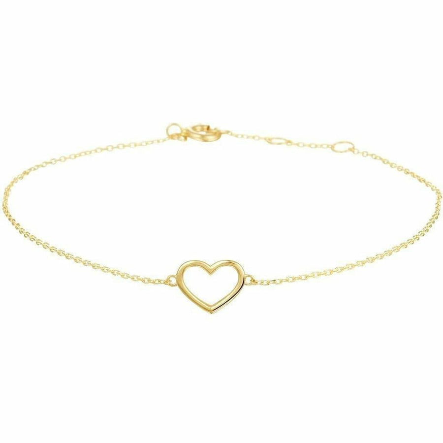 Gouden armband hart 0,8 mm 16 - 17 - 18 cm - Armbanden