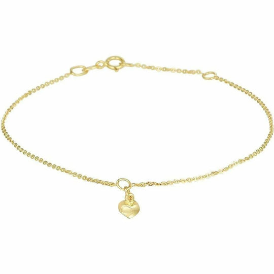 Gouden armband hart 1,0 mm 16,5 - 18,5 cm