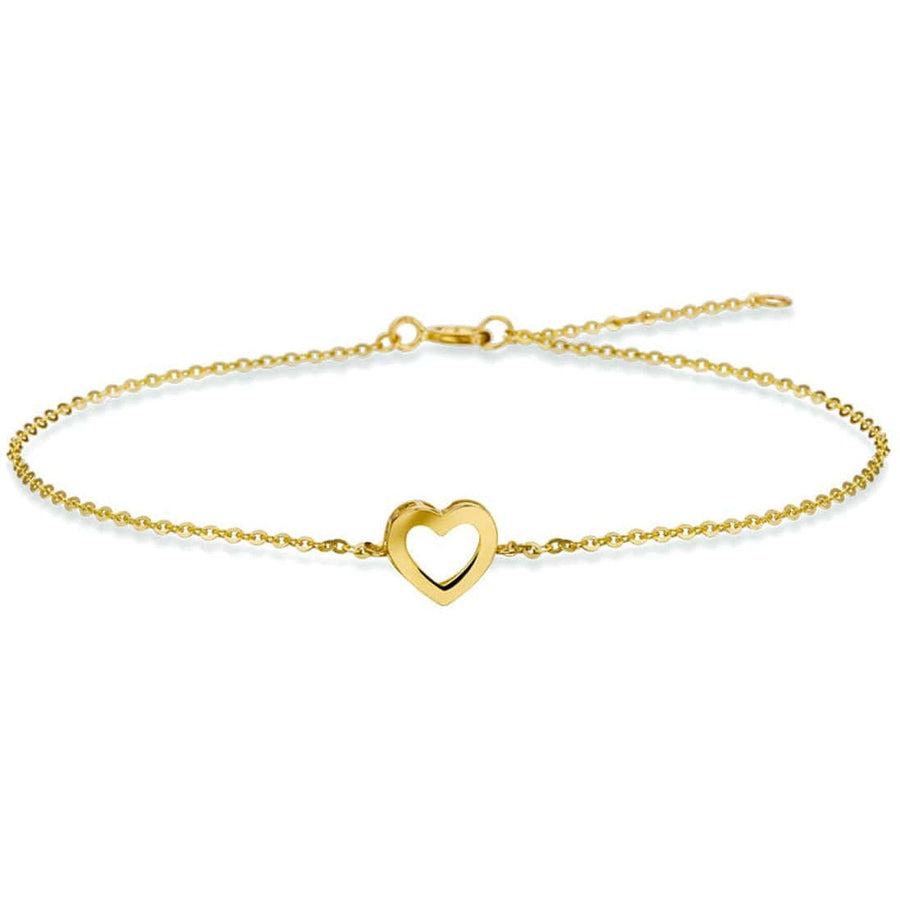 Gouden armband hart - Armbanden