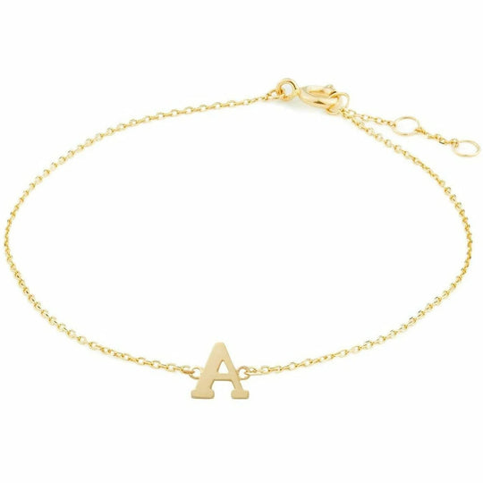 Gouden armband Letter A 16+1+1 cm