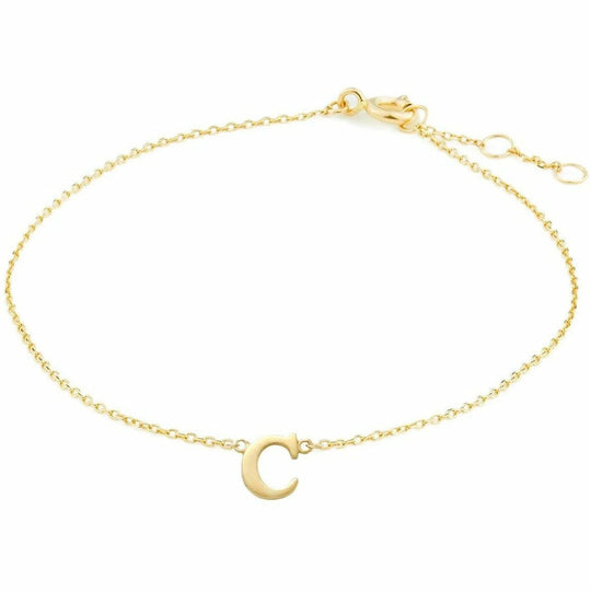 Gouden armband Letter C 16+1+1 cm