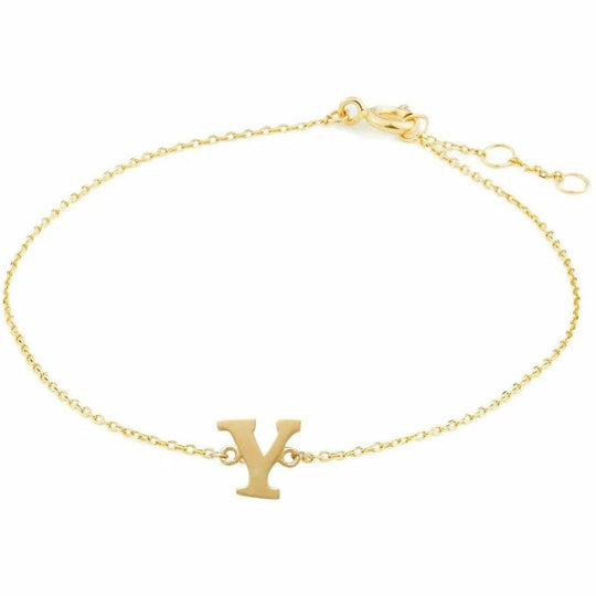 Gouden armband Letter Y 16+1+1 cm