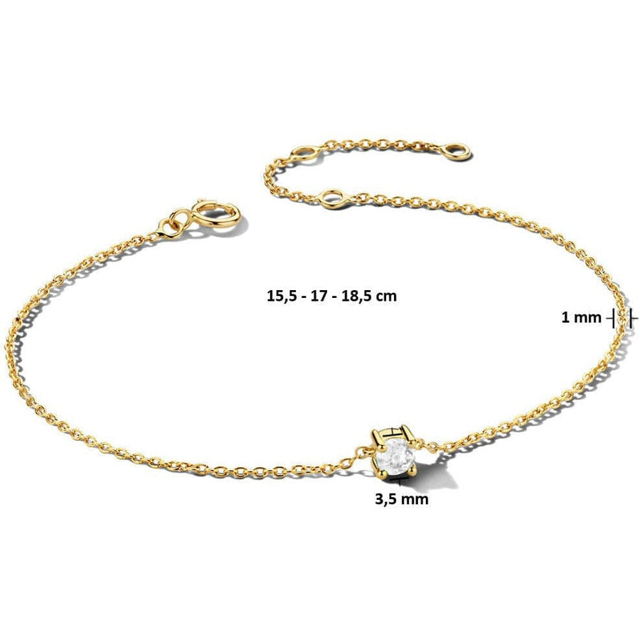 Gouden armband met geboortesteen April - Armbanden