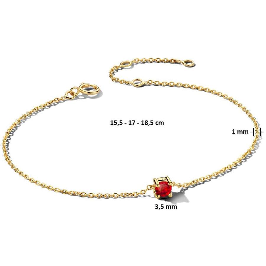 Gouden armband met geboortesteen Juli - Armbanden