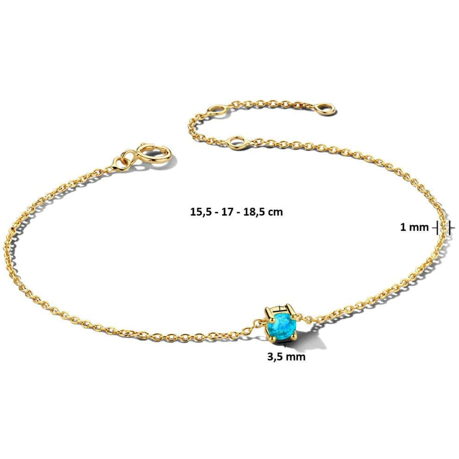 Gouden armband met geboortesteen Maart - Armbanden