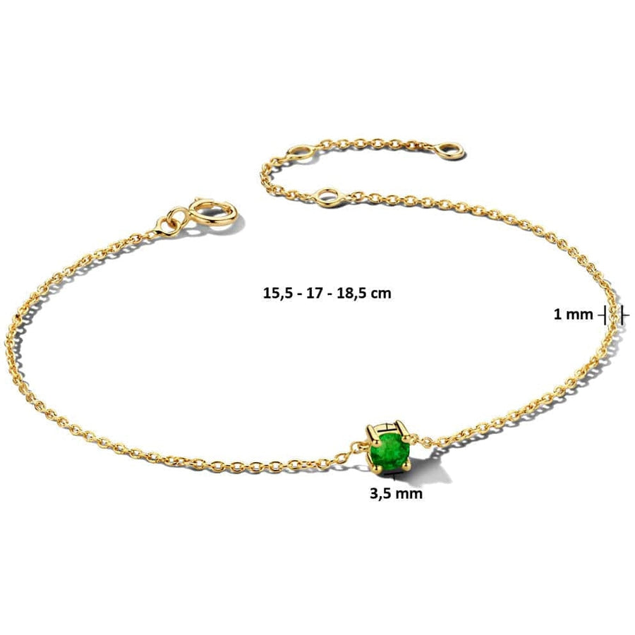 Gouden armband met geboortesteen Mei - Armbanden