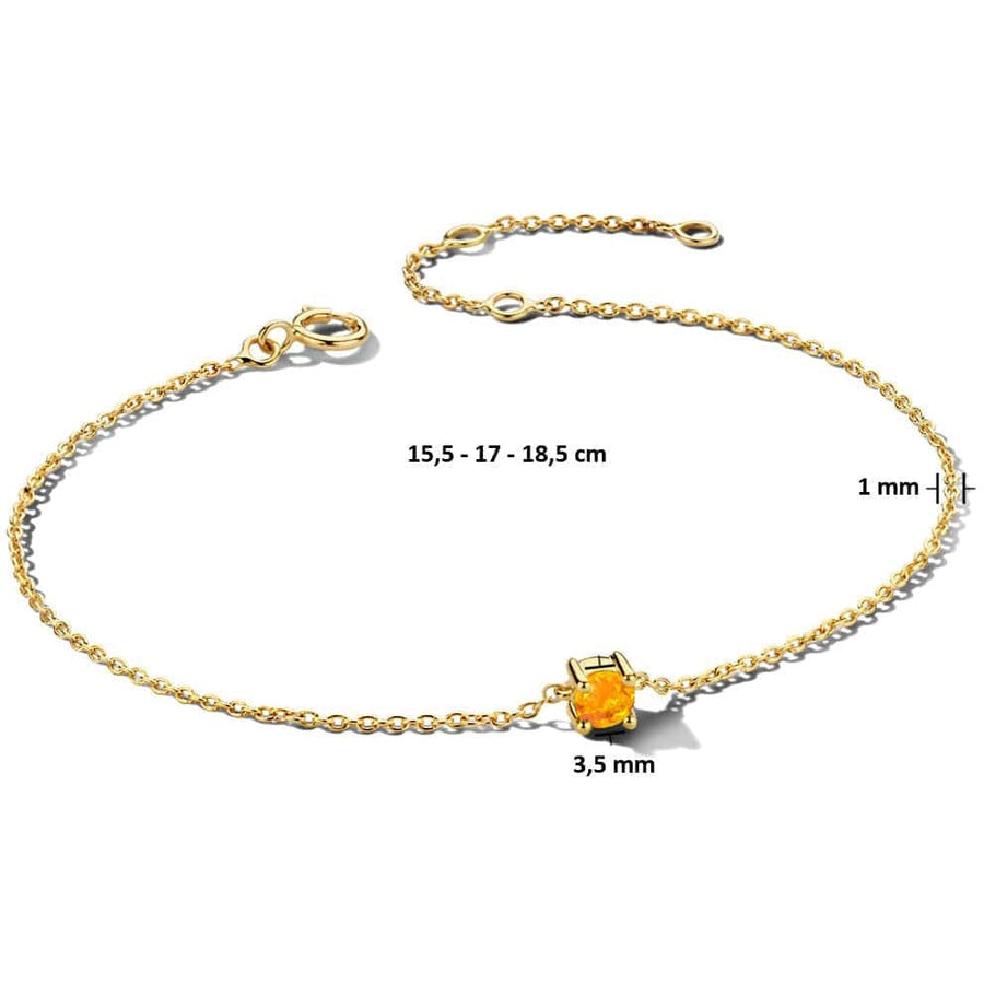 Gouden armband met geboortesteen November - Armbanden