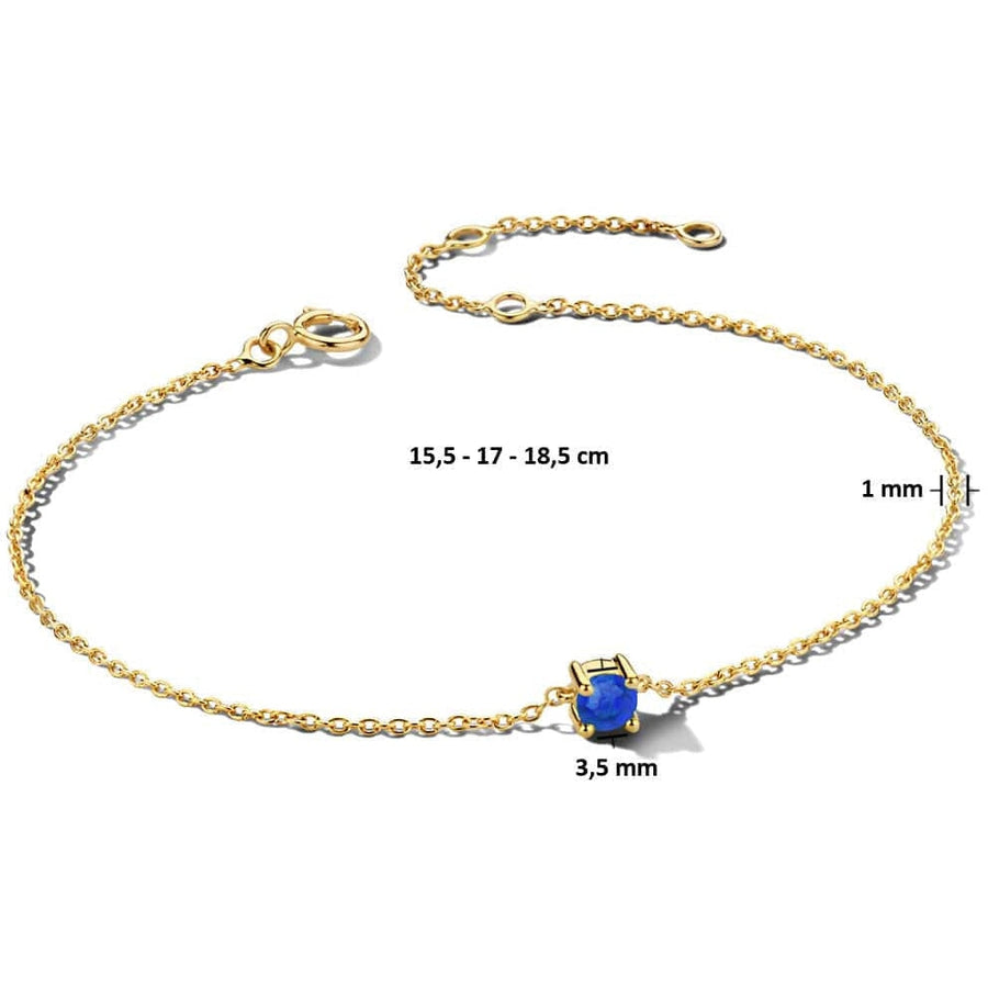 Gouden armband met geboortesteen September - Armbanden