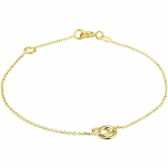 Gouden armband rondjes 0,9 mm 16 - 18 cm