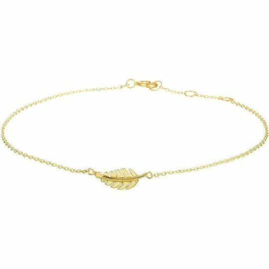 Gouden armband veer 0,8 mm 16 - 17 - 18 cm