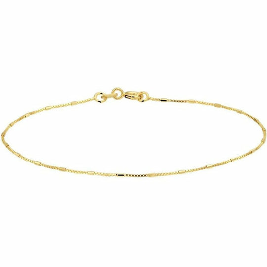 Gouden armband venetiaans en staafjes 0,9 mm 18 cm