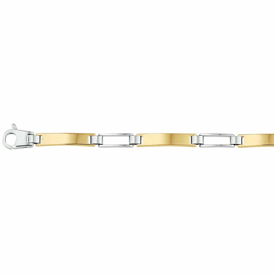 Gouden bicolor armband 19 cm - Armbanden