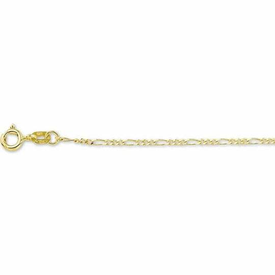 Gouden collier figaro 1,6 mm 42 cm