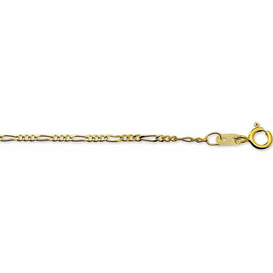 Gouden collier figaro 1,6 mm 45 cm