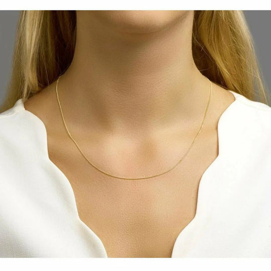 Gouden collier gourmet 1,0 mm