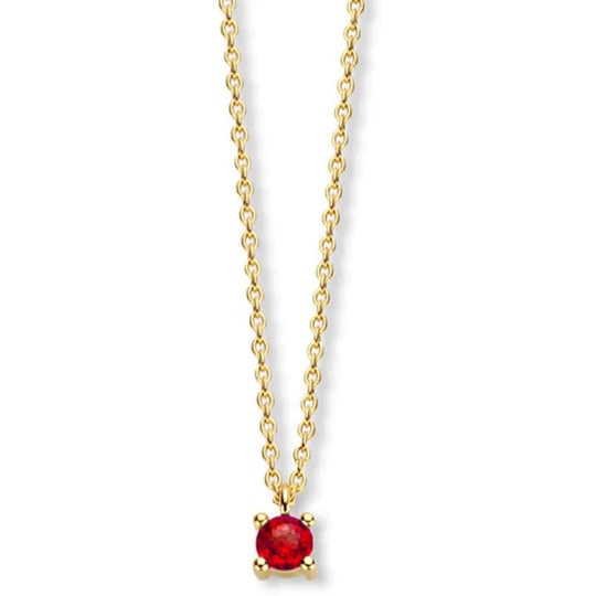Gouden collier met geboortesteen Juli