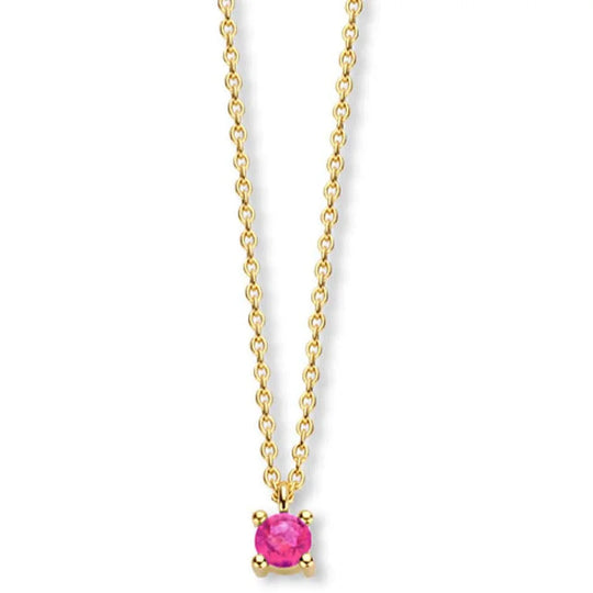 Gouden collier met geboortesteen Oktober