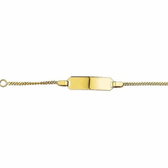 Gouden graveerarmband gourmet plaat 5 mm 11 - 13 cm