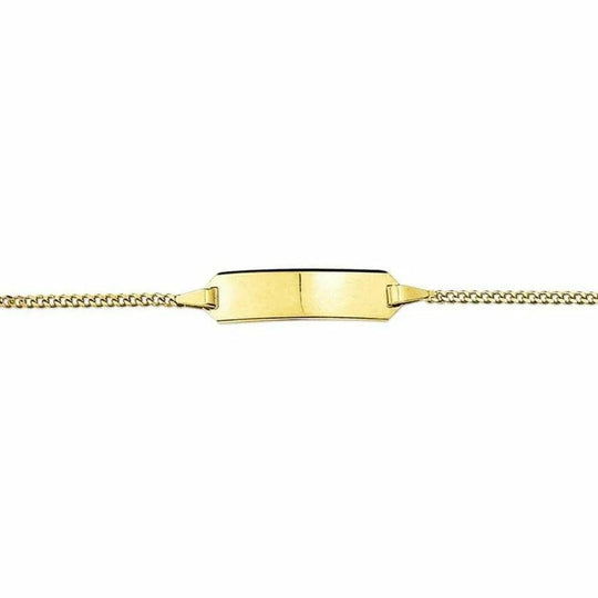Gouden graveerarmband gourmet plaat 5 mm 11 - 13 cm