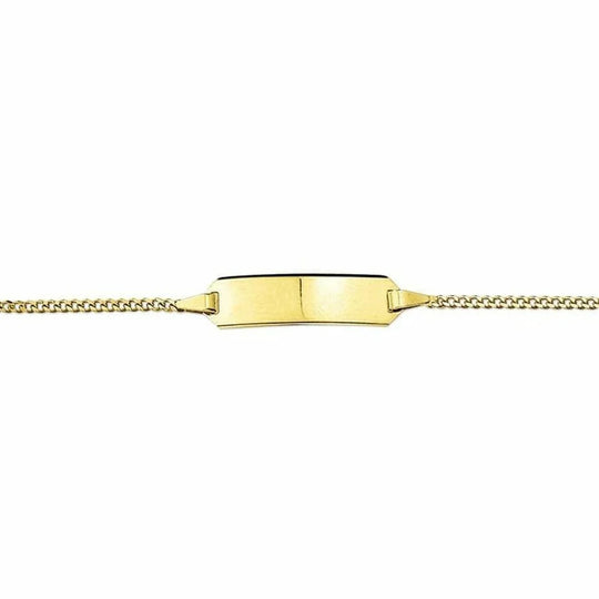 Gouden graveerarmband gourmet plaat 5 mm 9 - 11 cm