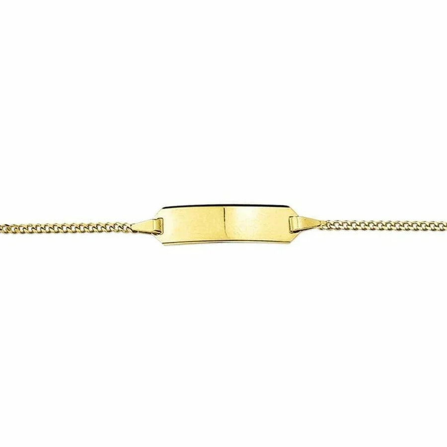 Gouden graveerarmband gourmet plaat 5 mm 9 - 11 cm