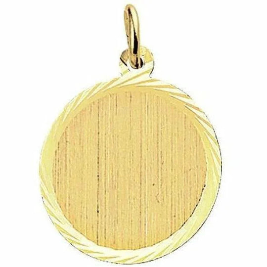 Gouden graveerhanger gediamanteerd