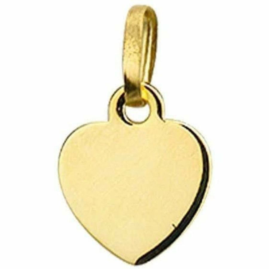 Gouden graveerhanger hart poli/mat - Hangers