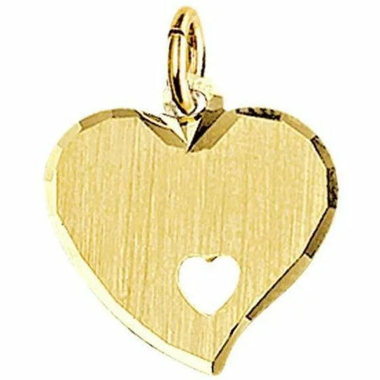 Gouden graveerhanger mat gediamanteerd