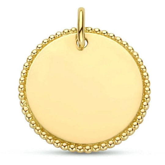 Gouden graveerhanger rond