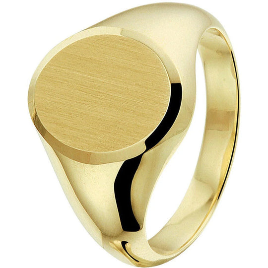 Gouden graveerring massief