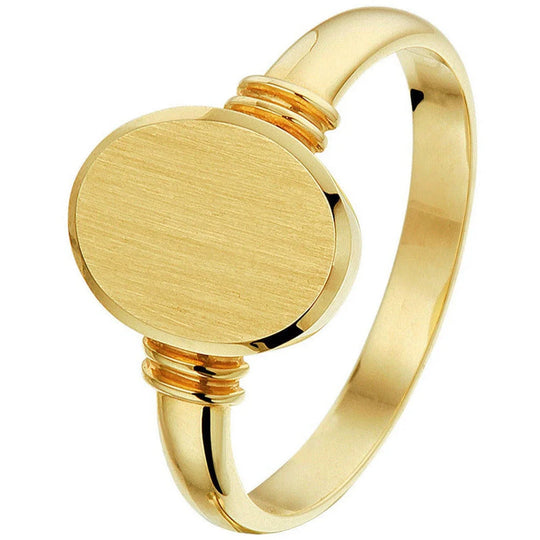 Gouden graveerring massief