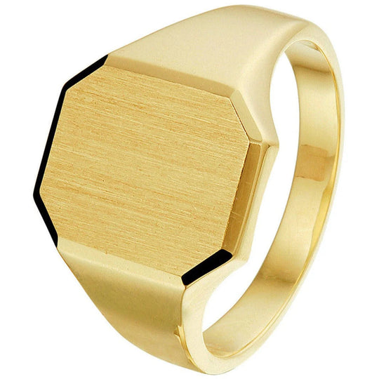 Gouden graveerring massief