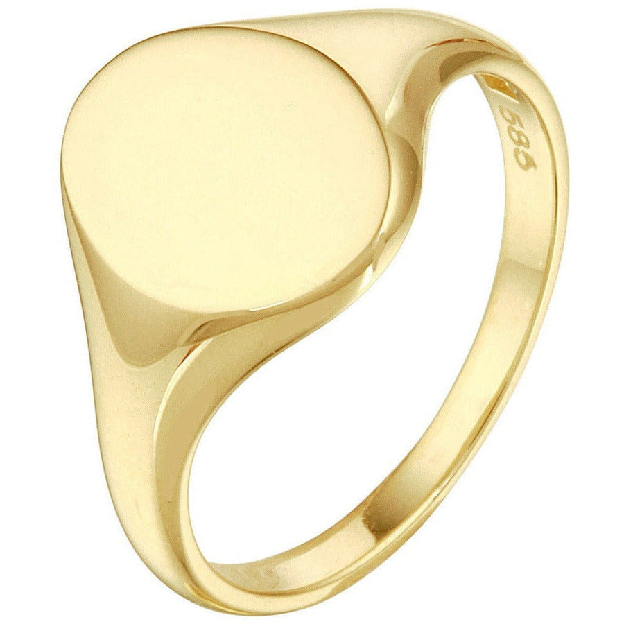 Gouden graveerring ovaal - 17.25mm - Ringen