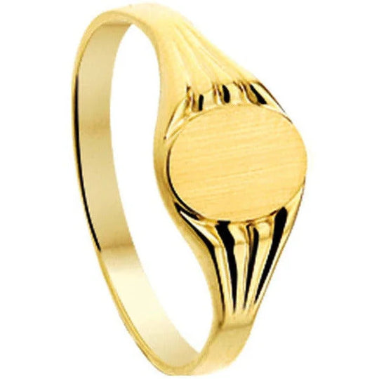 Gouden graveerring poli/mat