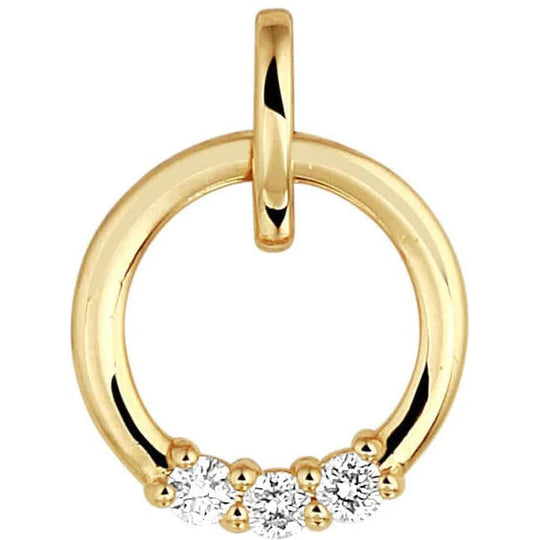 Gouden hanger diamant 0.09ct