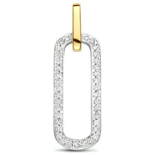 Gouden hanger diamant 0.09ct