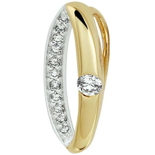 Gouden hanger diamant 0.10ct