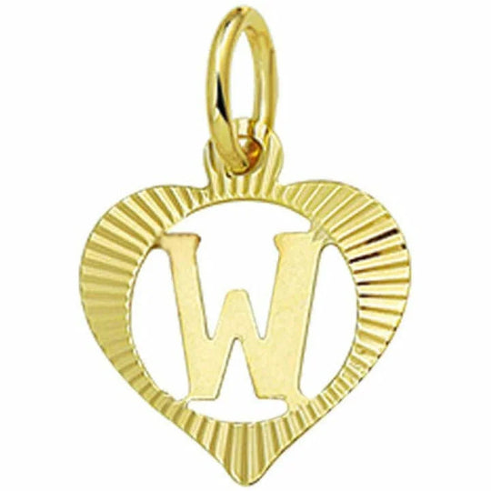 Gouden hanger hart letter