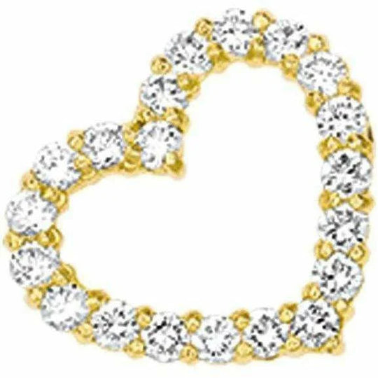 Gouden hanger hart zirkonia